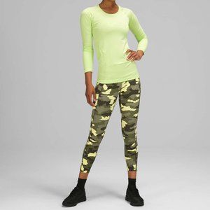 Lululemon Fast and Free 23" HR crop NWT 8 neon camo POCKETS!!